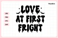 Spooky Bachelorette Party Saying SVG | Love at First Fright Product Image 3