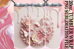 Cozy Moments 20oz tumbler wrap, 3D Flowers Product Image 1