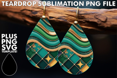 Stylish Teardrop Earrings Art, Pattern Product Image 1
