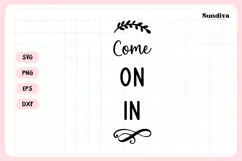 Porch Sign Saying SVG | Come On In Product Image 3