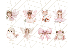 Pastel Pink Fairy Garden Clipart Bundle, Enchanted PNG Set Product Image 8