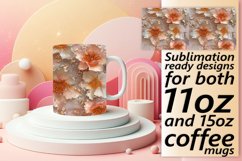 Floral Leopard Sparkle Mug Sublimation Product Image 1