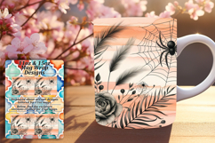 Stylish 11oz Mug Wrap Png Design , Halloween Product Image 1