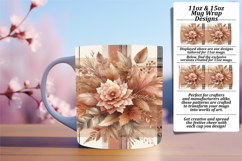 Bright 11oz Mug Wrap Png Design , Autumn Flower Product Image 1
