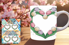 Chic 11oz Png Mug Wrap Template , Flowers Product Image 1