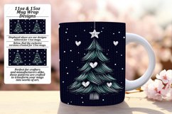 Elegant 11oz Mug Wrap Png Template , Holiday Product Image 1