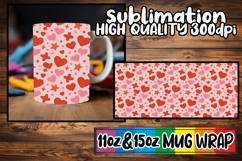 Uplifting days 11oz 15oz sublimation wrap, Valentine's Patte Product Image 1