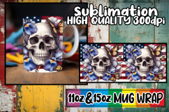 Lovely moments 11oz 15oz sublimation wrap, Skull USA Product Image 1