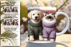 CUSTOMIZED PNG for 15oz Mug Wrap , Dog and cat Product Image 1
