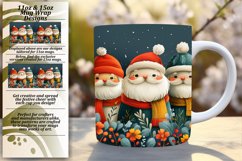 Christmas Gingerbread Mug Wrap 11oz/15oz Winter Art Product Image 1