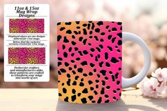 Stylish Leopard Print Glitter Mug Wrap 11oz/15oz Product Image 1