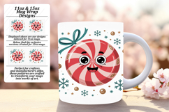 Elegant 15oz Mug Wrap Png Artwork , Cute Christmas Product Image 1