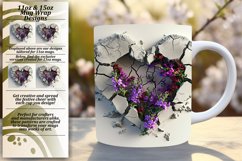 Love&#039;s Passion: 3D Heart Mug Wrap Product Image 1