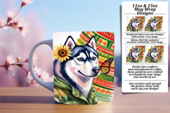 LUXURIOUS 11oz PNG Mug Wrap Template , Cute Dog Product Image 1