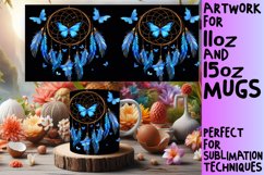 Vibrant Dreamy Butterfly Fantasy Sublimation Mug - Product Image 1