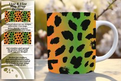 Bold Leopard Gradient Design Mug Wrap - 11oz 15oz Product Image 1