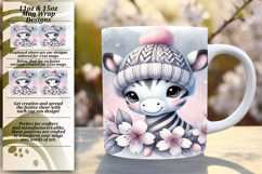 Vibrant 11oz Mug Wrap Png Template , Cute Animals Product Image 1