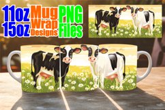 Charming Spring Cow Mug Wraps for 11oz and 15oz Product Image 1