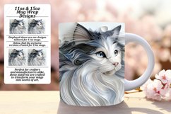 Whisker Wonderland: Sublimation Cat Lover Mug - 3D Design Product Image 1