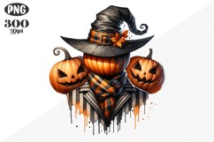Halloween Pumpkins Sublimation - Clipart PNG Design Product Image 1