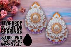 Playful Teardrop Earrings Design Art , Mandala Product Image 1