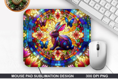 Bunny Mouse Pad Sublimation, Easter Mouse Pad PNG Product Image 1