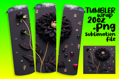 GORGEOUS 20oz Tumbler Wrap for Gifts , 3D Flower Product Image 1
