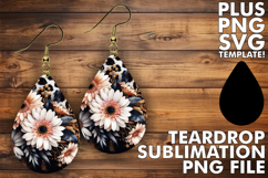 Luminous Teardrop Earrings Designs PNG, Leopard Prints Product Image 1