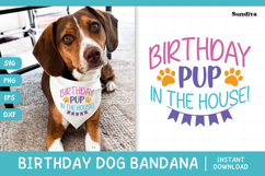 Cute Birthday Dog Bandana Quote SVG | In The House Product Image 1