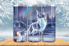 Winter Wonderland Snowflake PNG, Icy Tree 20oz Tumbler wrap Product Image 1