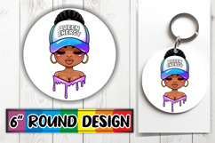Joyful Ornaments Round Style PNG, Black Woman Product Image 1