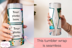 Floral photo tumbler wrap, Spring picture tumbler template Product Image 2