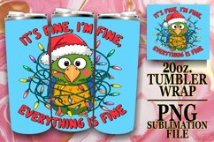 Cheerful thoughts 20oz tumbler wrap, Xmas Product Image 1