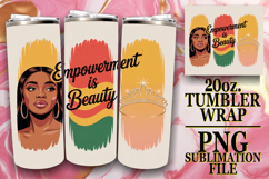 Joyful Nights 20oz tumbler wrap, Juneteenth Product Image 1