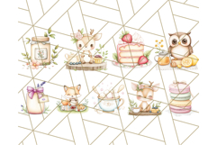 Tea Time Animal Clipart PNG Woodland Forest, Cottagecore Png Product Image 4