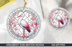 Cute Animals Round Stained Glass PNG Bundle, 30 Designs Product Image 2