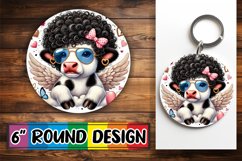 Radiant Round Coaster Design PNG, Valentines Product Image 1