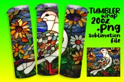 Beautiful Birds Stained Glass Design for Tumbler Wrap Product Image 1