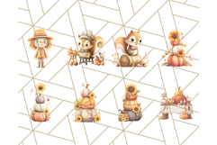 Woodland Autumn Animals PNG Clipart for Fall &amp; Harvest Product Image 8