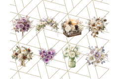 Whimsy Winter Florals Clipart PNG, Christmas Png Clipart Product Image 8