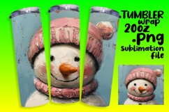 Snowman Wrap Sublimation - Winter 20oz Tumbler Design Product Image 1