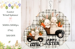 Easter Truck Wind Spinner, Easter Bunny Wind Spinner Design Product Image 1