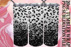 Shimmering Leopard &amp; Blossom Beauty Tumbler Wraps - 20oz Product Image 1