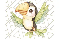 Pastel Safari Jungle Baby Animals PNG Clipart, Nursery Product Image 4
