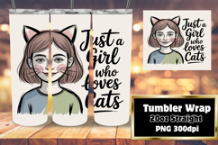 CLASSY 20oz Tumbler Design for Home , Just A Girl Product Image 1