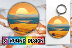 Scenic Springtime Views Round Design Sublimation Art Product Image 1