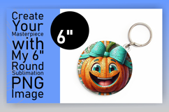 Trendy Circle Coaster PNG Design , Cute Pumpkin Product Image 1