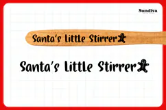 Christmas Wooden Spoon Handle Quotes SVG - Santa's Stirrer Product Image 3