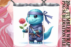 Whimsical Delight 20oz tumbler wrap, Dino Product Image 1