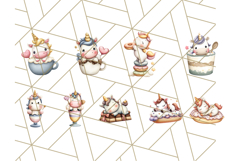 Cute Dessert Unicorn PNG Clipart with Cupcakes &amp; Candies Product Image 4